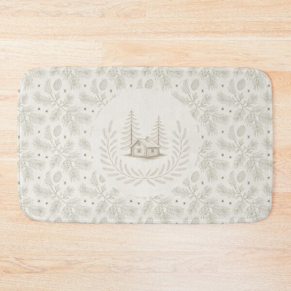 Item preview, Cozy Woodland Cabin in the Woods – Neutral Cream Winter Lodge Design by Heritage Hive Studio designed and sold by Heritage Hive Studio.