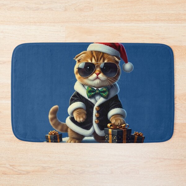 Item preview, Classy Santa Cat with Gifts | Cool Christmas Cat in Suit and Sunglasses | Festive Gentlemen Kitty designed and sold by E-SarnEdge.