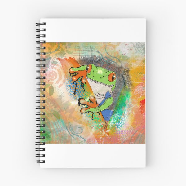Item preview, Green Frog- colorful abstract designed and sold by Alyssabutcherart.