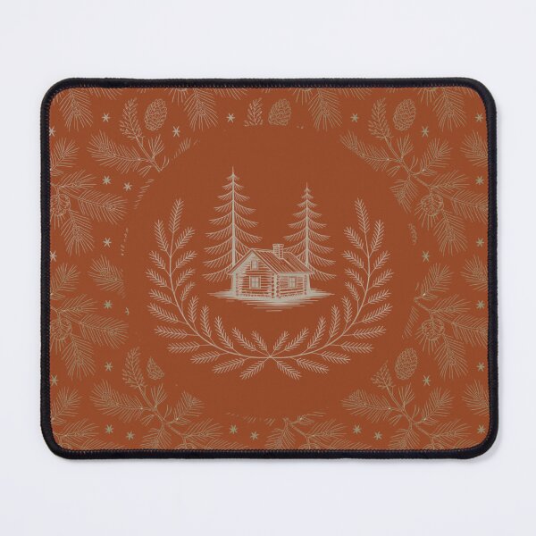Item preview, Cozy Woodland Cabin in the Woods – Terracotta Winter Lodge Design by Heritage Hive Studio designed and sold by Heritage Hive Studio.