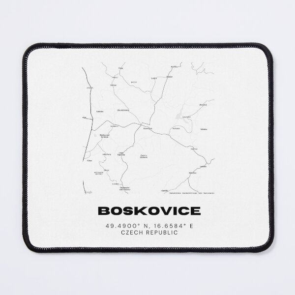 Item preview, Boskovice Minimalist Map – Modern Monochrome Wall Art designed and sold by RM-Journey.