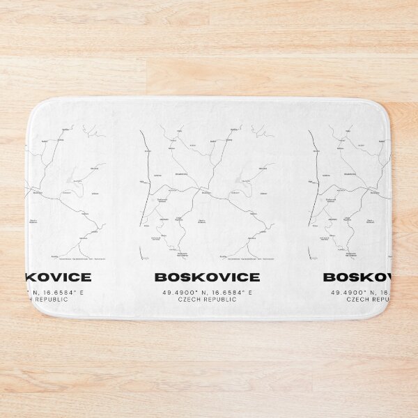 Item preview, Boskovice Minimalist Map – Modern Monochrome Wall Art designed and sold by RM-Journey.
