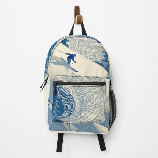 Item preview, Powder Lines, Woodblock Skies designed and sold by ArgentoArt.