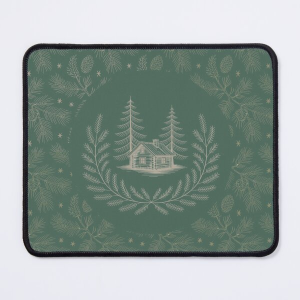 Item preview, Cozy Woodland Cabin in the Woods – Forest Green Winter Lodge Design by Heritage Hive Studio designed and sold by Heritage Hive Studio.