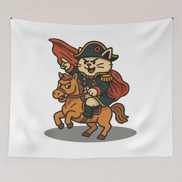 Item preview, Napoleon Cat on Horse – Historical Cat Warrior designed and sold by PierrelyHO.