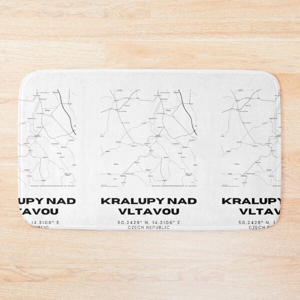Item preview, Kralupy nad Vltavou Minimalist Map – Black & White City Art designed and sold by RM-Journey.