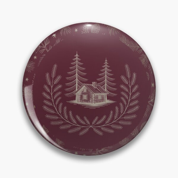 Item preview, Cozy Woodland Cabin in the Woods – Berry Wine Winter Lodge Design by Heritage Hive Studio designed and sold by Heritage Hive Studio.
