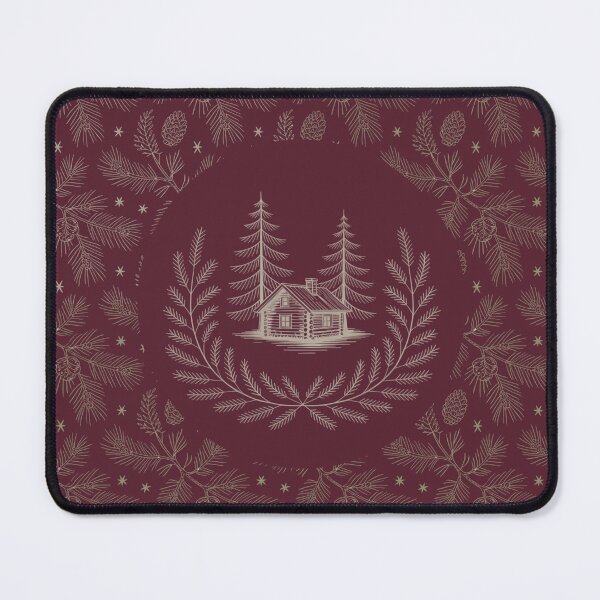 Item preview, Cozy Woodland Cabin in the Woods – Berry Wine Winter Lodge Design by Heritage Hive Studio designed and sold by Heritage Hive Studio.