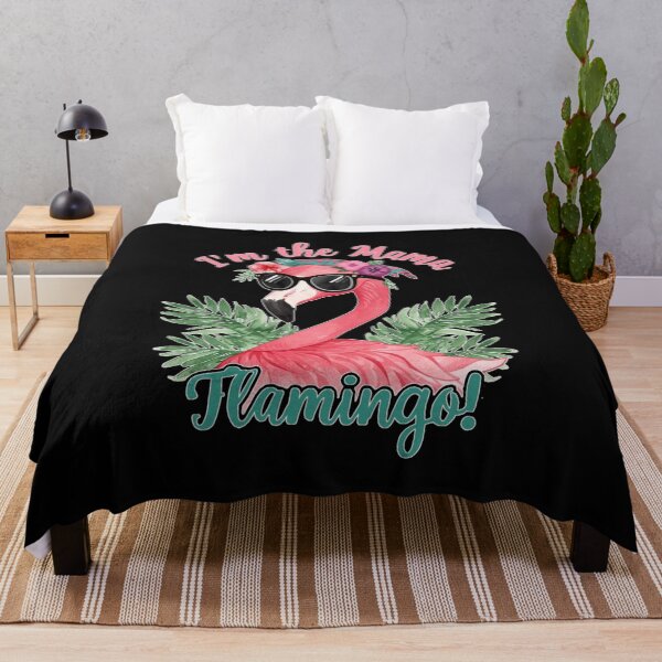 Artikelvorschau, Tropische Flamingo-Mama – Aquarell-Vogel- und Blätterkunst entworfen und verkauft von Sun Sand & Sea Art.