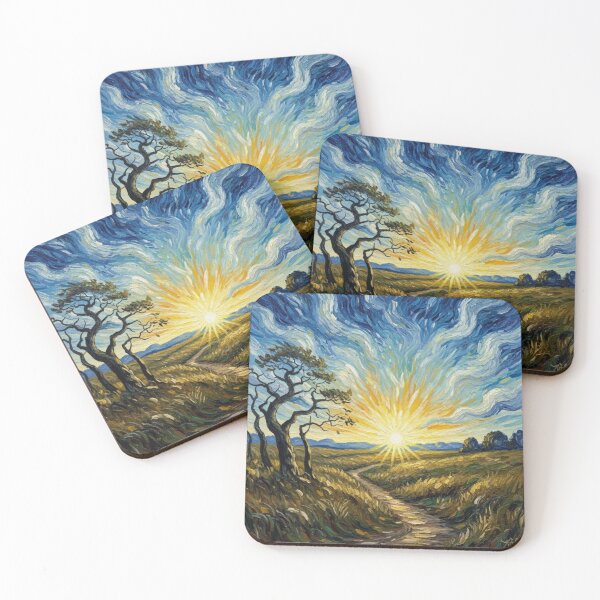 Item preview, Sunrise Path at North Beach – Port Townsend Landscape Painting Art designed and sold by Alaska Magick.