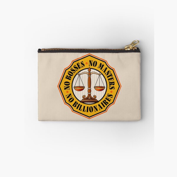 Item preview, No Bosses, No Masters, No Billionaires - Anti Capitalist Scales of Justice designed and sold by Picket Club.