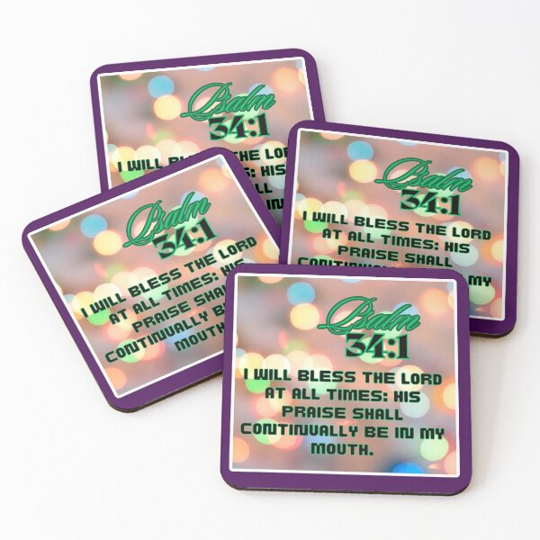 Item preview, Bible Verse: Psalm 34:1 designed and sold by tellit24seven.