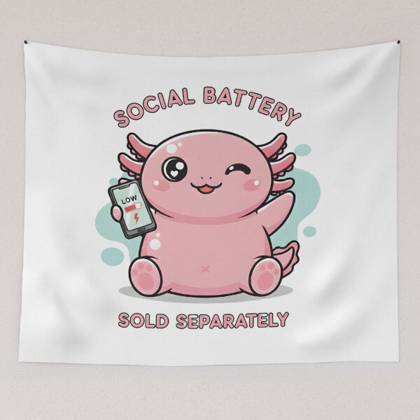 Item preview, Selective Socializing Axolotl designed and sold by fluxwear2025.