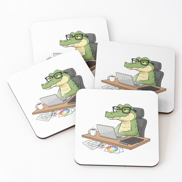Item preview, Freelance Crocodile – Funny Graphic Designer Animal Art designed and sold by MzulhilmiZam.