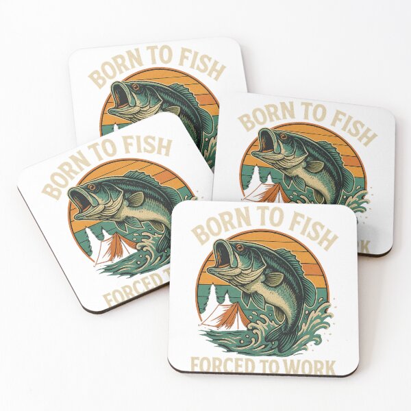 Item preview, Born to Fish, Forced to Work designed and sold by SpencersUnltd.