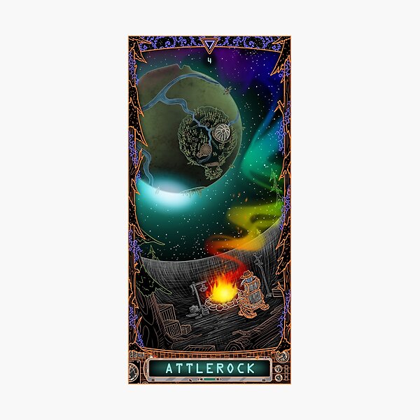 Item preview, The Outer Wilds Tarot: 4- ATTLEROCK designed and sold by rjkinner-art.