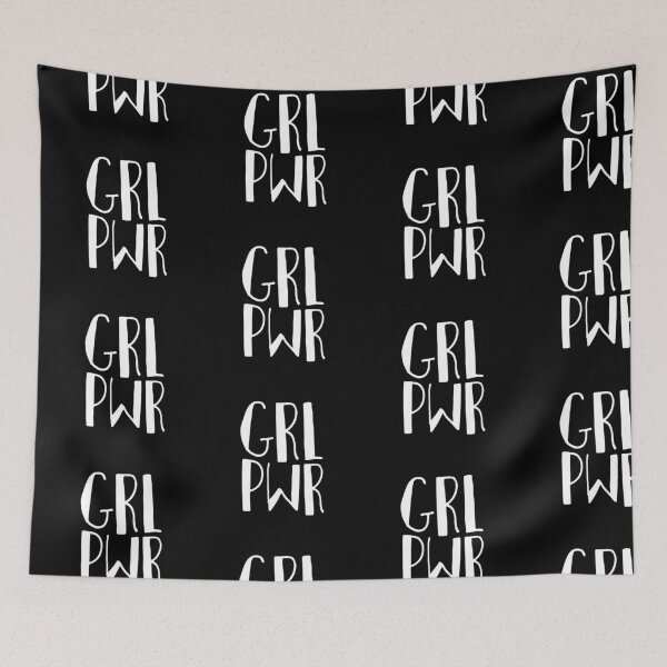 Item preview, GRL PWR — Feminist Minimalist Hand-Lettered Design (white) designed and sold by didijuca.