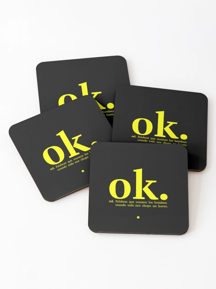 Thumbnail 1 of 5, Coasters (Set of 4), Ok (fo) designed and sold by XUSRedbubble.
