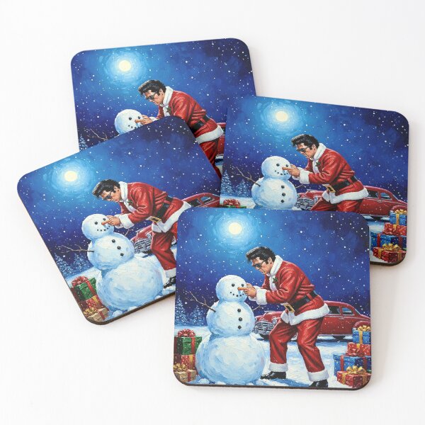 Item preview, Elvis Presley's Red Santa Snowman: Rock 'n' Roll Winter Fun | Hollywood Holidays designed and sold by Art's Diner.