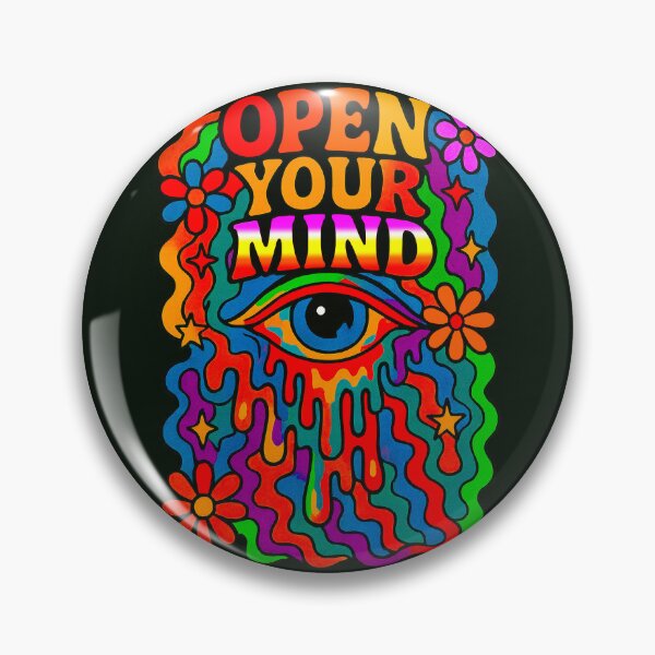 Item preview, Psychedelic Retro “Open Your Mind” Statement designed and sold by SHHCreations.
