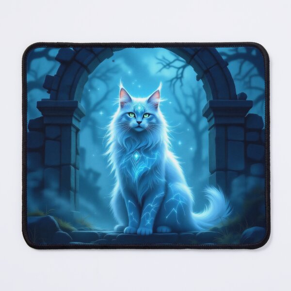Item preview, Beware the Night – Mystical Cat Guardian Fantasy Art designed and sold by CrystalCove11.
