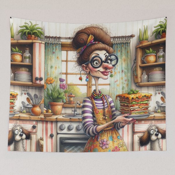 Item preview,  Kitchen Lady Serving Sass & Sauce  designed and sold by Beyond The Canvas.