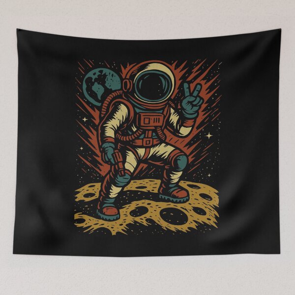Item preview, Pop Art Astronaut Giving a Peace Sign designed and sold by Ghost on Toast.