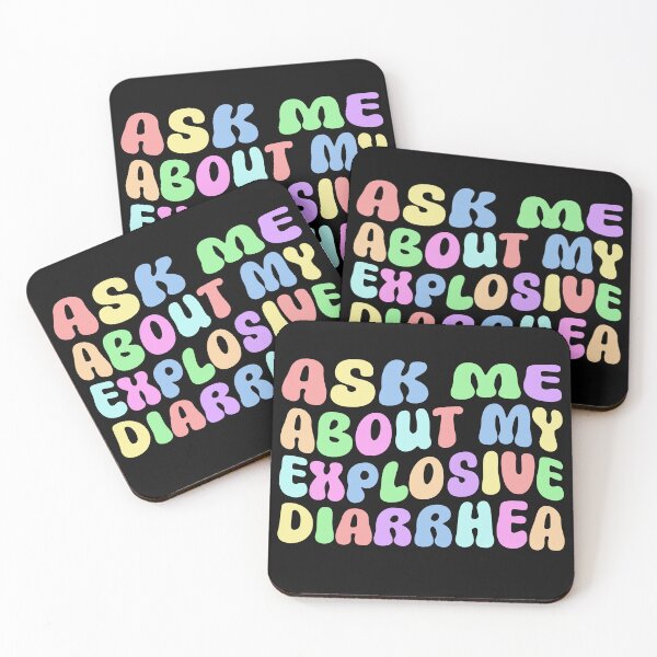 Item preview, Ask Me About My Explosive Diarrhea – Funny Retro Humor Quote Design designed and sold by DirtyGirlGraphics.