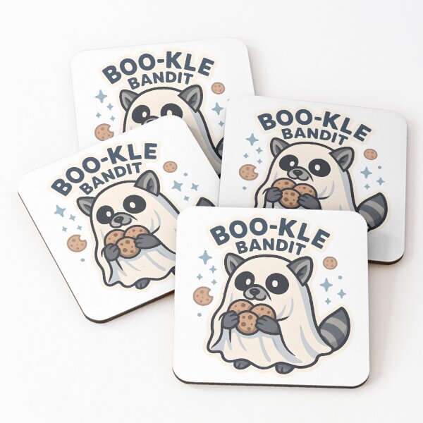 Item preview, Boo-kle Bandit — Ghost Raccoon Cookie Thief designed and sold by Cheerioza.