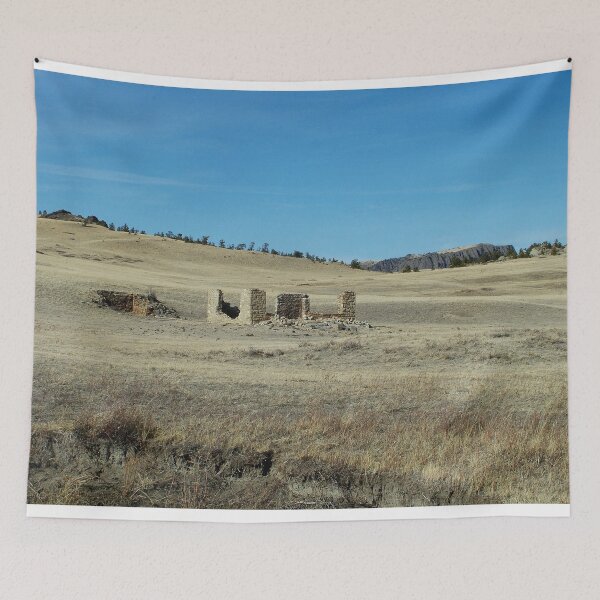 Item preview, Ruins in a Barren Montana Landscape designed and sold by Vivar Photo.