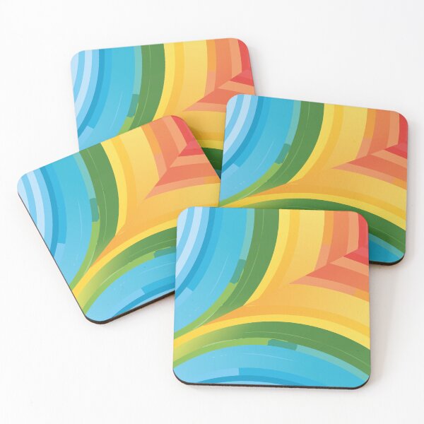 Item preview, Ondas de colores – Patrón abstracto de arcoíris designed and sold by KatInspired.