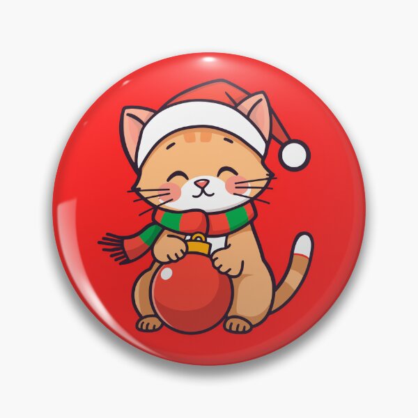 Item preview, Christmas Kitty with Santa Hat designed and sold by LitaBarc.