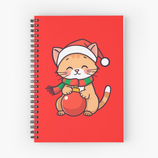 Item preview, Christmas Kitty with Santa Hat designed and sold by LitaBarc.
