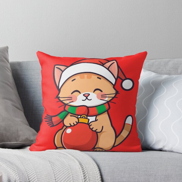 Item preview, Christmas Kitty with Santa Hat designed and sold by LitaBarc.