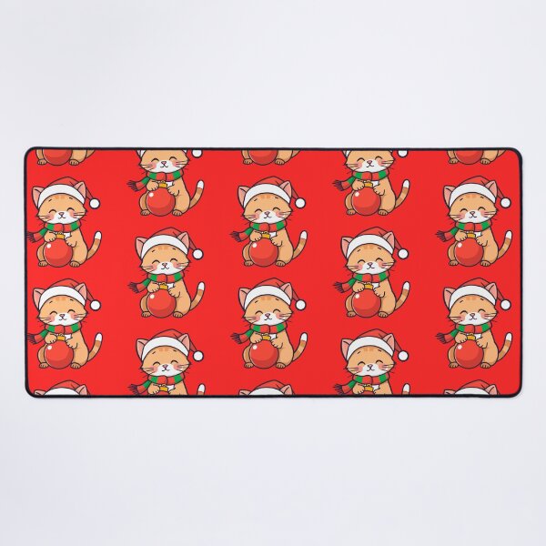 Item preview, Christmas Kitty with Santa Hat designed and sold by LitaBarc.