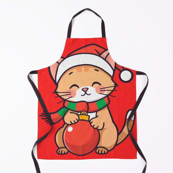 Item preview, Christmas Kitty with Santa Hat designed and sold by LitaBarc.