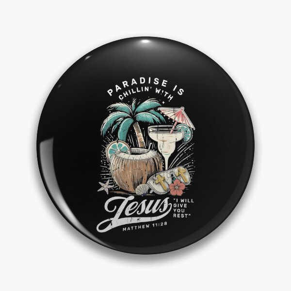 Item preview, Paradise is Chillin' With Jesus Matthew 11 28 designed and sold by JeffGrinble.