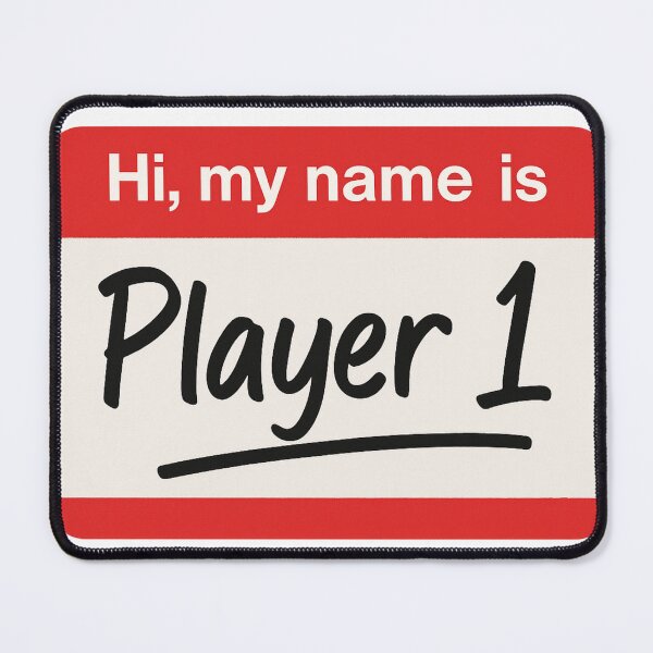 Item preview, Hi, My Name Is Player 1 – Funny Gamer Name Tag T-Shirt designed and sold by Taberland.