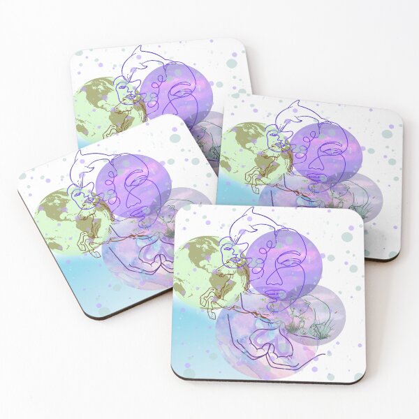 Item preview, Soulful Harmony – Abstract Line Art with Nature & Cosmic Elements designed and sold by ByMile.