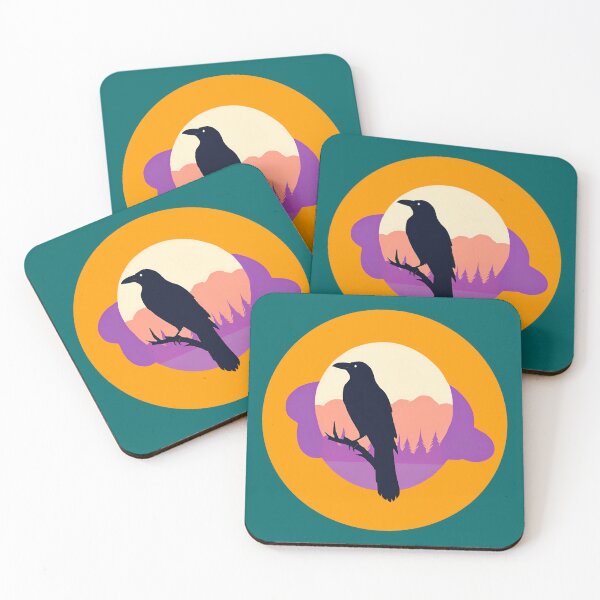 Item preview, Vector Raven [yellow and teal] designed and sold by DarkStarling.