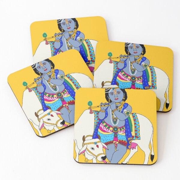 Item preview, Lord Krishna with Cow Divine Art designed and sold by Harshit_Digital_Arts.