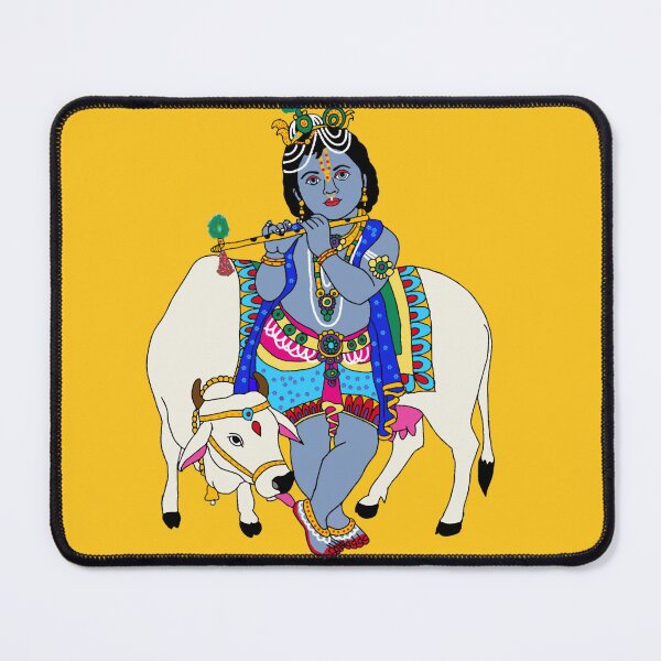 Item preview, Lord Krishna with Cow Divine Art designed and sold by Harshit_Digital_Arts.