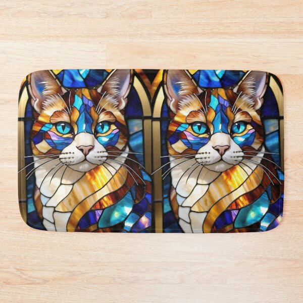 Item preview, ALLEY KITTY CAT * Stained Glass Jewel Bling Girly Girl Mom Nana Cottage Decor Feline Kitten Lover GIFT designed and sold by Spinning Plates 360.