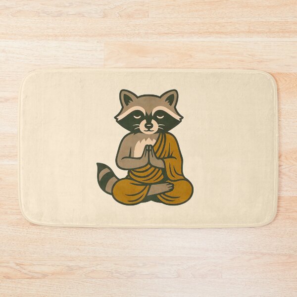 Item preview, Cute Zen Animal Meditation Buddha Art: Racoon designed and sold by PinUpPizzazz.
