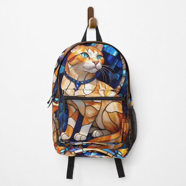 Item preview, ORANGE TABBY KITTY CAT * Stained Glass Jewel Bling Girly Girl Mom Nana Cottage Decor Feline Kitten Lover GIFT designed and sold by Spinning Plates 360.