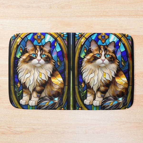 Item preview, RAGDOLL KITTY CAT * Stained Glass Jewel Bling Girly Girl Mom Nana Cottage Decor Feline Kitten Lover GIFT designed and sold by Spinning Plates 360.
