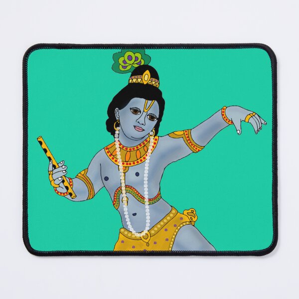 Item preview, Dancing Lord Krishna Divine Art designed and sold by Harshit_Digital_Arts.