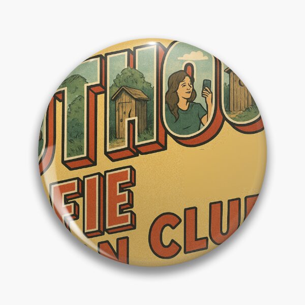 Item preview, Outhouse Selfies Fan Club Retro Postcard designed and sold by PhilsEmporium.
