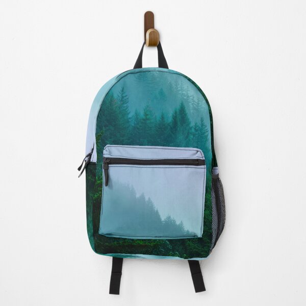 Item preview, Dense Fog Rolling Hills Green and Blue Evergreen Forests designed and sold by scicilysimonee.