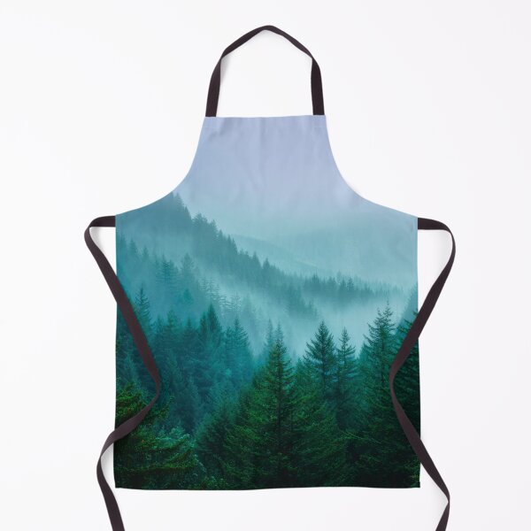 Item preview, Dense Fog Rolling Hills Green and Blue Evergreen Forests designed and sold by scicilysimonee.